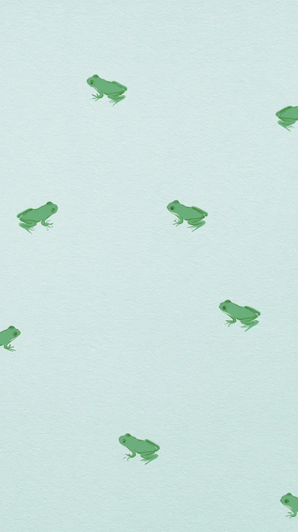 Hopping Frogs on Mint Green - Minimal & Abstract / Animals wallpaper
