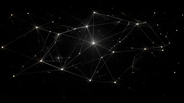 白い線で結ばれた星座の網 - モノクロ 4K - ミニマル・抽象の壁紙
