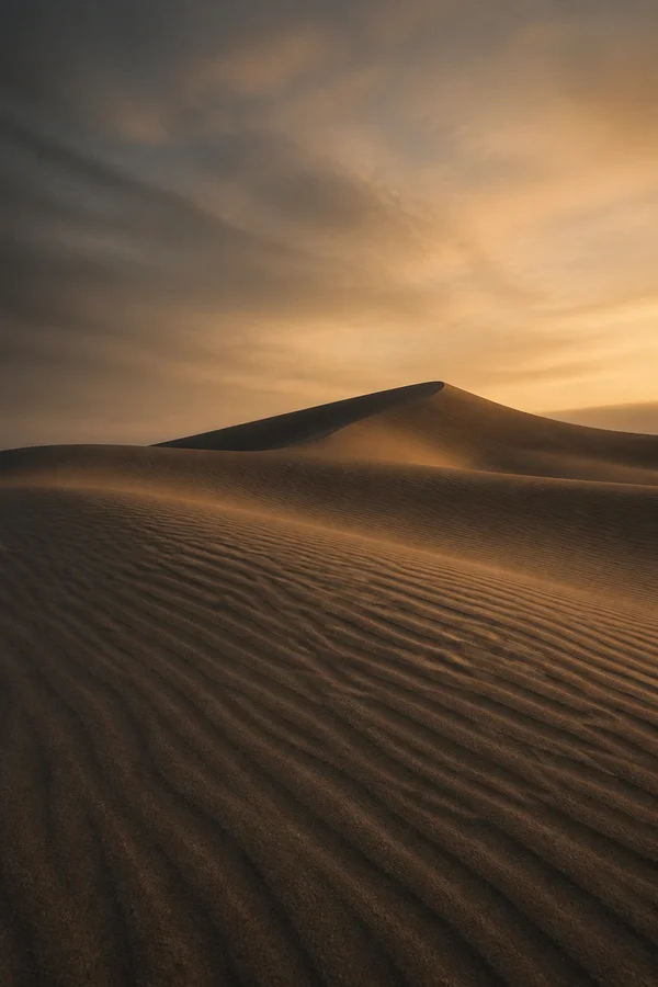 Rippled Dunes and an Evening Sky - Orange Phone - Sky, Stars & Sunsets / Nature & Landscape wallpaper