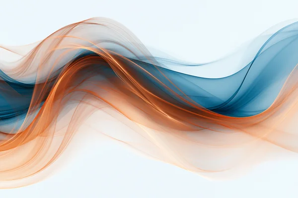 Crossing Waves of Blue and Copper - Pastel Abstract - Minimal & Abstract wallpaper