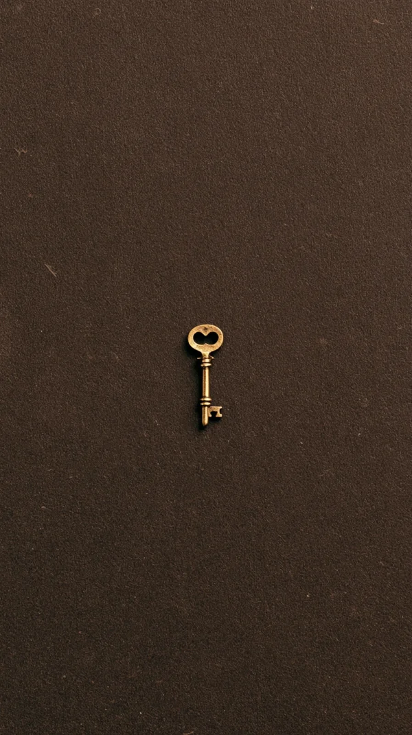 Golden Key on a Brown Background - Minimal & Abstract wallpaper