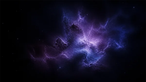 夜空を彩る青紫の星雲 - ブルー 4K - ファンタジー・宇宙 / 空・星空・夕景の壁紙