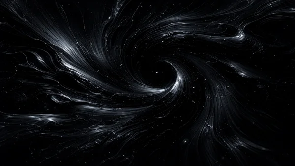 渦を巻く銀河の奔流 - モノクロ 4K - ファンタジー・宇宙の壁紙