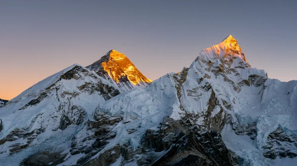 Snowy Himalaya in Alpenglow - Sky, Stars & Sunsets / Nature & Landscape wallpaper