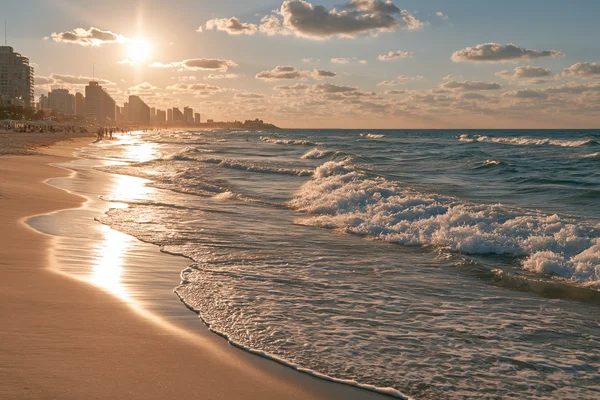 Waves at a Golden-Hour Shore - Sea, Lakes & Water wallpaper
