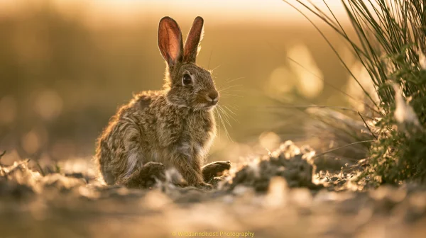 Wildlife Photography of a Rabbit Captured During Golden Hour - Cute wallpaper