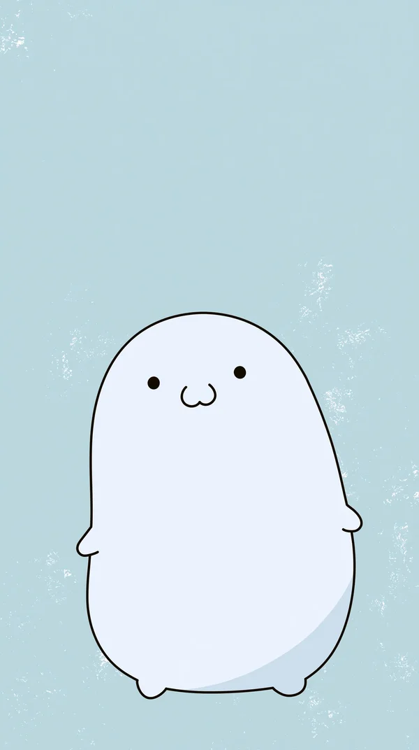 まんまるアザラシのイラスト - かわいい / 動物の壁紙