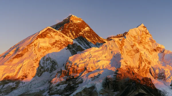 Himalayan Ridge Ablaze in the Morning Sun - Nature & Landscape / Sky, Stars & Sunsets wallpaper