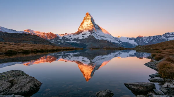 A Blazing Sunset on the Peak - Orange Full HD - Sky, Stars & Sunsets / Nature & Landscape wallpaper