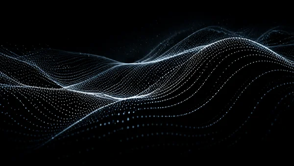 青い点描のさざ波 - ブルー 4K - ミニマル・抽象の壁紙