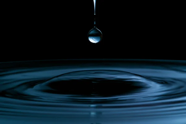 Single Drop Rippling on Dark Water - Sea, Lakes & Water wallpaper