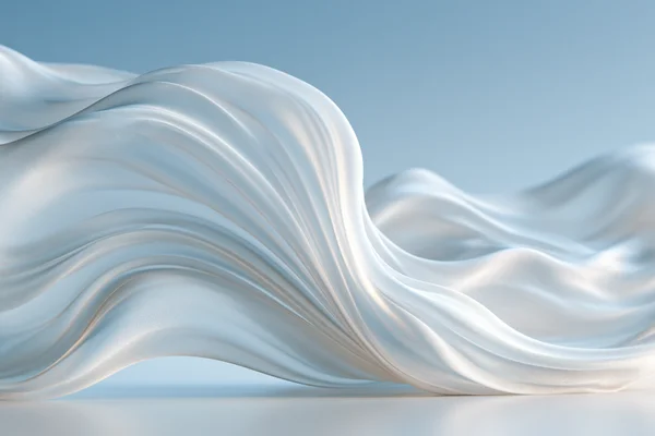 Mountain Ridges of White Cloth - Silk Minimal - Minimal & Abstract wallpaper