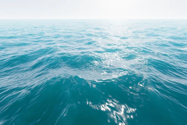 太陽に輝く青緑の外洋の壁紙 - 海・湖・水辺