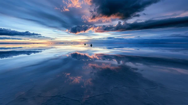 Cloud Mirror with a Tiny Figure - Heritage & Ruins wallpaper