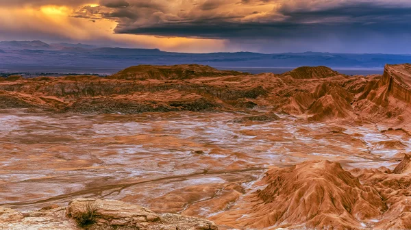 Atacama Moon Valley Storm Clouds - Nature & Landscape wallpaper
