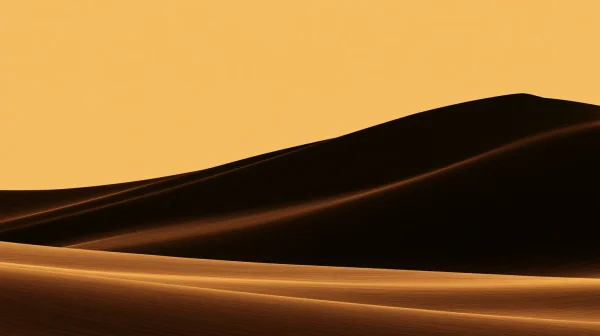 Golden Dune-Like Curves and Shadows - Cute wallpaper