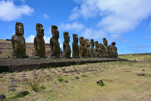 一列に並ぶモアイ像 - 世界遺産・遺跡の壁紙