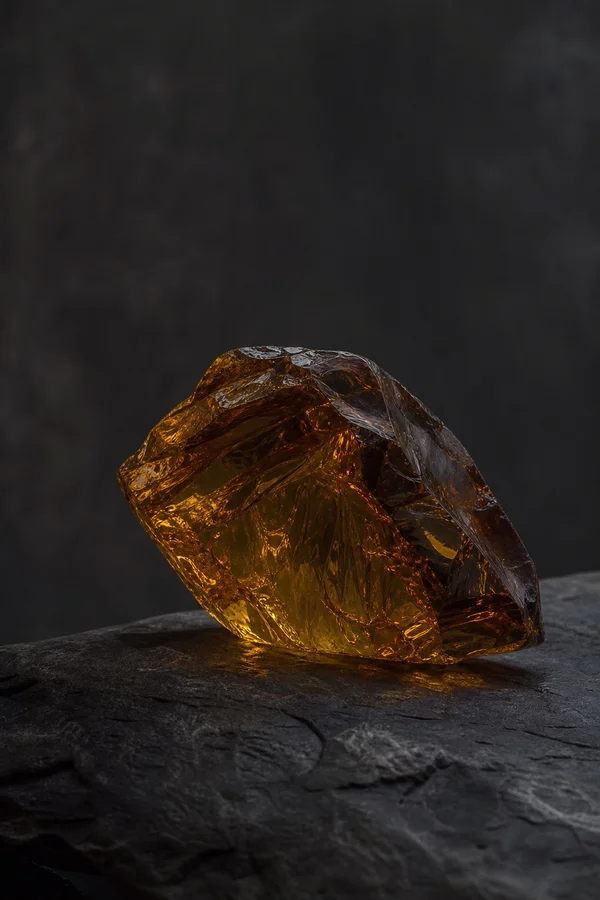 A Block of Amber on Stone - Orange Phone - Minimal & Abstract wallpaper