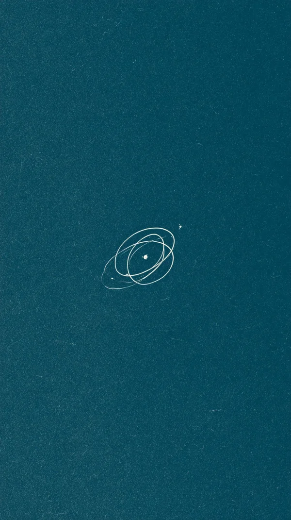 Orbit Lines in Teal Space - Minimal & Abstract wallpaper