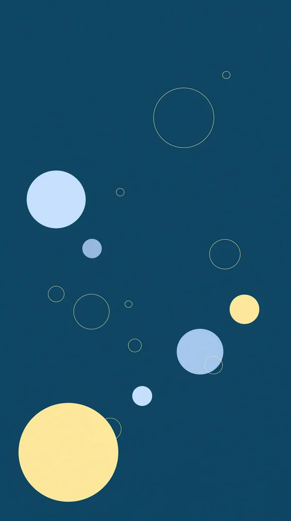 Bubbles Floating in Indigo - Blue Smartphone - Minimal & Abstract wallpaper