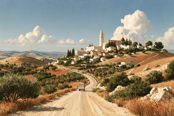 A Path to the White Village - Architecture & Cities wallpaper