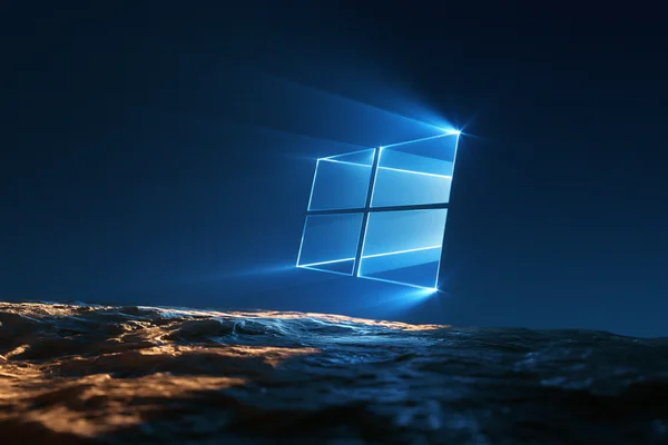 燃え立つWindowsロゴ - ミニマル・抽象の壁紙