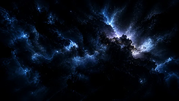 青く燃える星雲 - ブルー 4K - ファンタジー・宇宙の壁紙