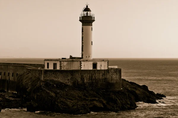 Sepia Seaside Old Lighthouse - Architecture & Cities / Sea, Lakes & Water wallpaper