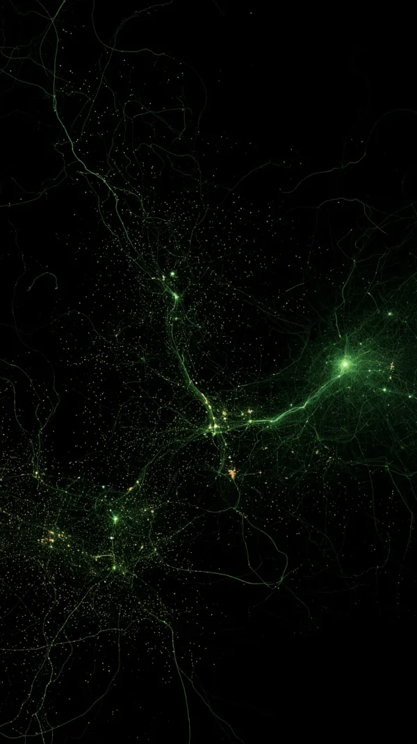 Glowing Green Network Abstract in the Dark - Minimal & Abstract / Animals wallpaper