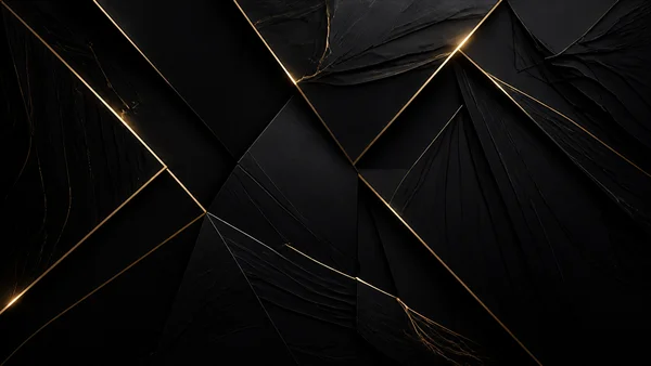 Golden Lines Dividing Black Planes - Mono 4K - Minimal & Abstract wallpaper