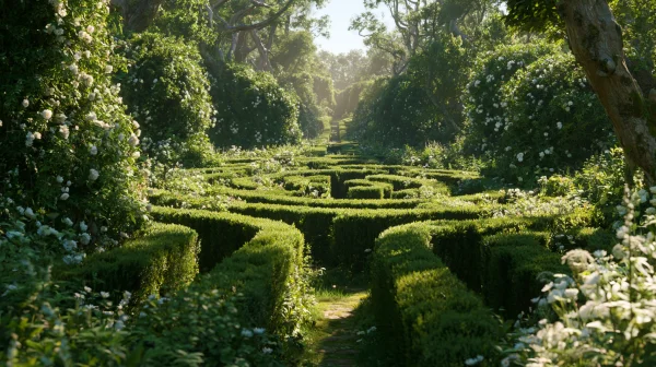 Green Hedge Garden Maze - Nature & Landscape wallpaper