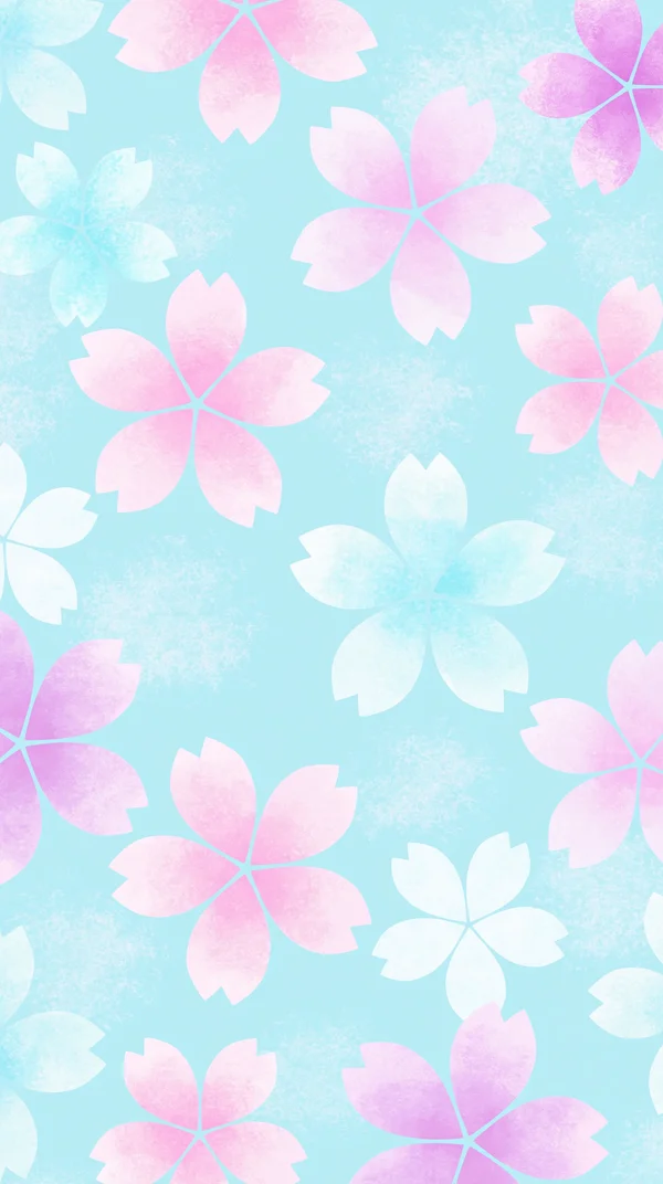 桜色の花柄パターン - 花・植物 / かわいいの壁紙
