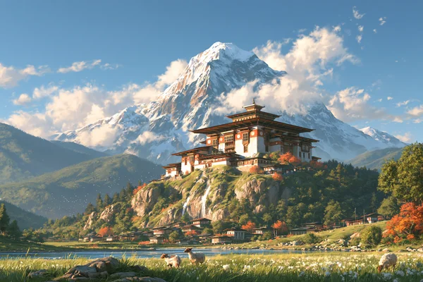 A Cliffside Monastery in Bhutan - Heritage & Ruins wallpaper
