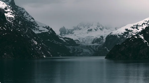Misty Gray Snow Mountains - Nature & Landscape wallpaper
