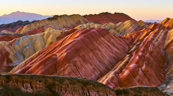 Sunlit Rust-Striped Mountain Slopes - Heritage & Ruins / Nature & Landscape wallpaper