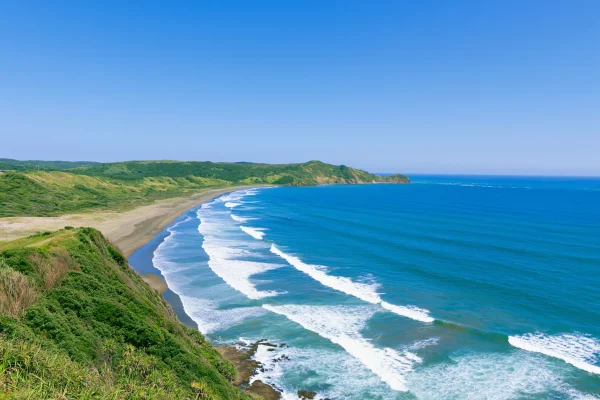 Long Coastline with White Surf - Sea, Lakes & Water wallpaper