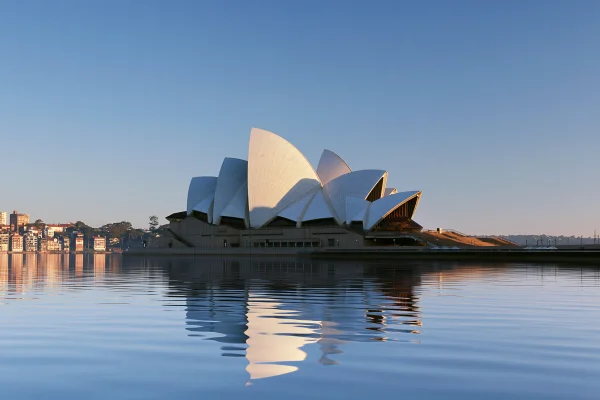 Opera House Reflected on Calm Morning Water - Sea, Lakes & Water wallpaper