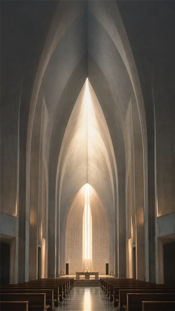 A Cathedral Filled with Pillars of Light - Mono Phone - Architecture & Cities wallpaper